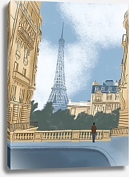 Постер Landscapes by Julie Alex View of the Eiffel Tower from Avenue de Camões
