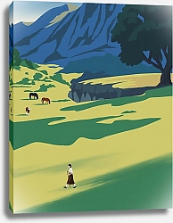 Постер Landscapes by Julie Alex Walking to the horses