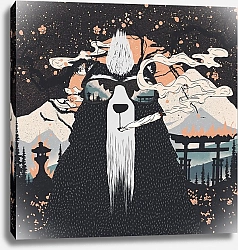 Постер forestpunk Оранжевая Луна и Медвежий Панк