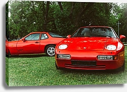 Постер Кирилл Бегларян Два красных автомобиля