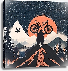 Постер forestpunk Оранжевая Луна и Медвежий Панк