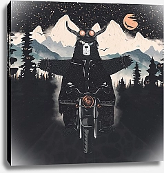 Постер forestpunk Оранжевая Луна и Медвежий Панк