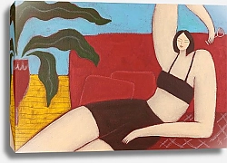 Постер Kristinity Art Девушка с бокалом вина 