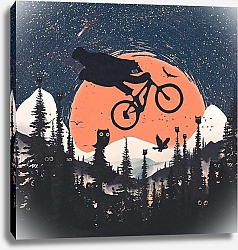 Постер forestpunk Оранжевая Луна и Медвежий Панк