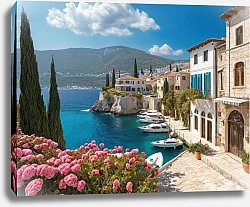 Постер olies Пейзаж с лодками