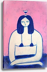 Постер Kristinity Art Девушка с бокалом 
