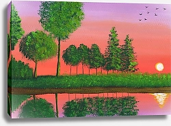 Постер Жучков Михаил Закат на озере №3