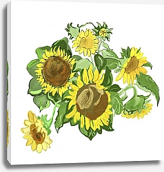 Постер olies Букет подсолнухов