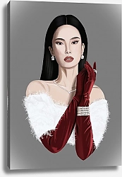 Постер Кристина Жарина Девушка в красных перчатках