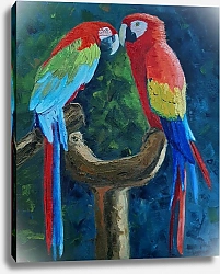 Постер Елена Петрова Попугаи