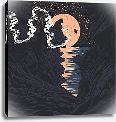 Постер forestpunk Оранжевая Луна и Медвежий Панк