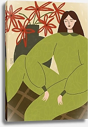 Постер Kristinity Art Девушка с цветами 