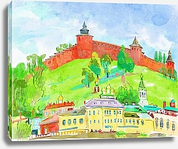 Постер olies Нижний Новгород с реки