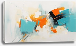 Постер Yla Pil Оранжево-бирюзовая симфония в движении