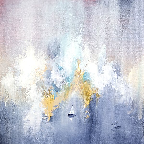 Lilac dreams. Sailboat