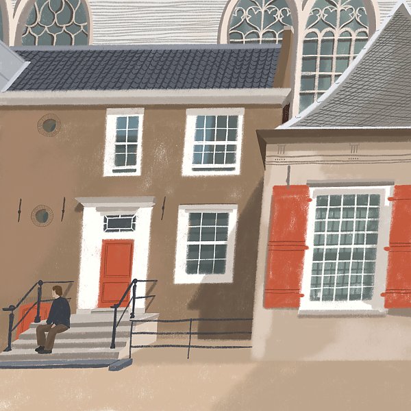 Near the oldest temple oude kerk