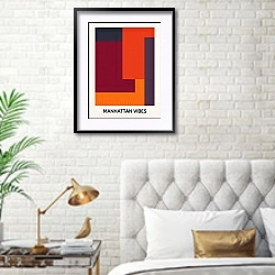 «Rhythms of Manhattan» в интерьере современной спальни в белом цвете с золотыми деталями