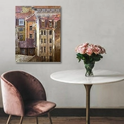 «Санкт-Петербург.Вознесенский проспект.» в интерьере в классическом стиле над креслом