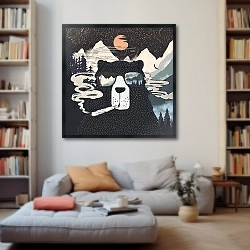 «Оранжевая Луна и Медвежий Панк» в интерьере 