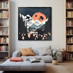 «Оранжевая Луна и Медвежий Панк» в интерьере 