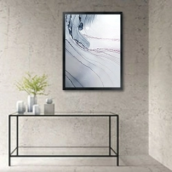 «Туманные рассветы 1» в интерьере в стиле минимализм над столом