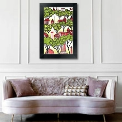 «op. 190  Рим» в интерьере гостиной в классическом стиле над диваном