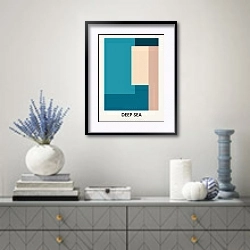 «Deep sea» в интерьере современной гостиной с голубыми деталями