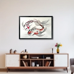 «Акварельные Кои» в интерьере 