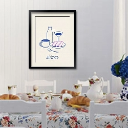 «A memory of Cicilia» в интерьере кухни в стиле прованс над столом с завтраком