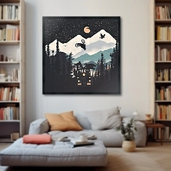 «Оранжевая Луна и Медвежий Панк» в интерьере 