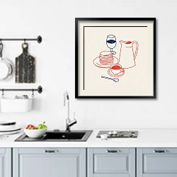 «Breakfast in bed» в интерьере кухни над мойкой