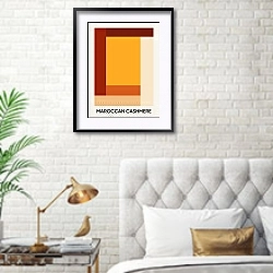 «Moroccan cashmere» в интерьере современной спальни в белом цвете с золотыми деталями