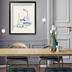 «A summer lunch» в интерьере классической кухни у двери