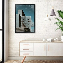 «Причуды» в интерьере комнаты в скандинавском стиле над тумбой