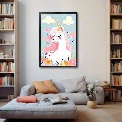 «Милая единорожка в детскую» в интерьере 