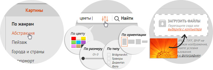 Как выбрать картину на сайте онлайн